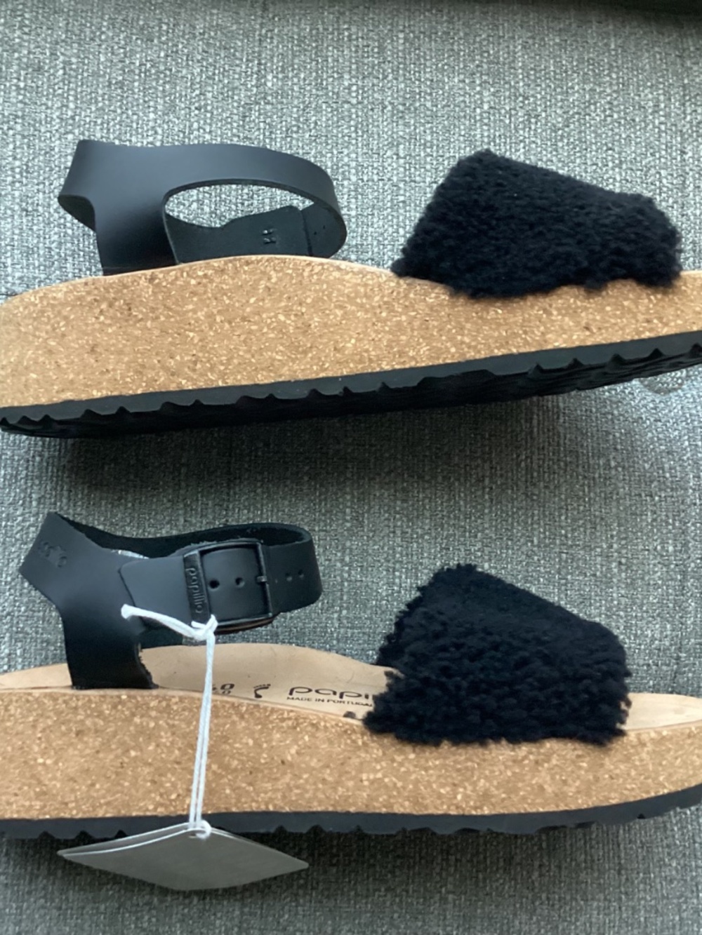 Birkenstock Women's Papillio Glenda Natural Leather / Shearling Sandal, size 9 - Picture 6 of 9